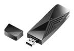 DWA-X1850 AX1800 Wi-Fi 6 USB Adapter - side view with lid off.