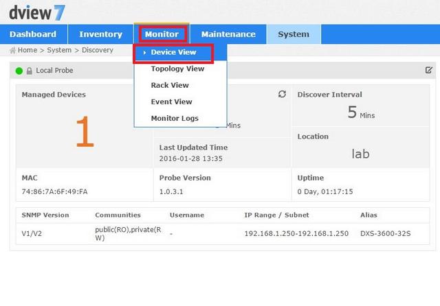 DXS 3600 How to Setup SNMP