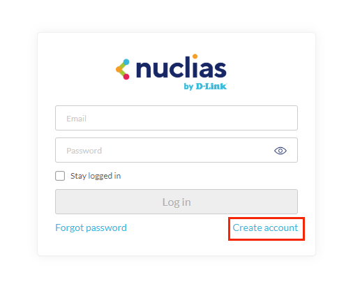 Nuclias Login Screen