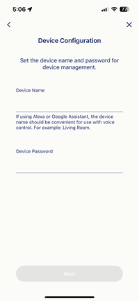 Device Admin Password Setup